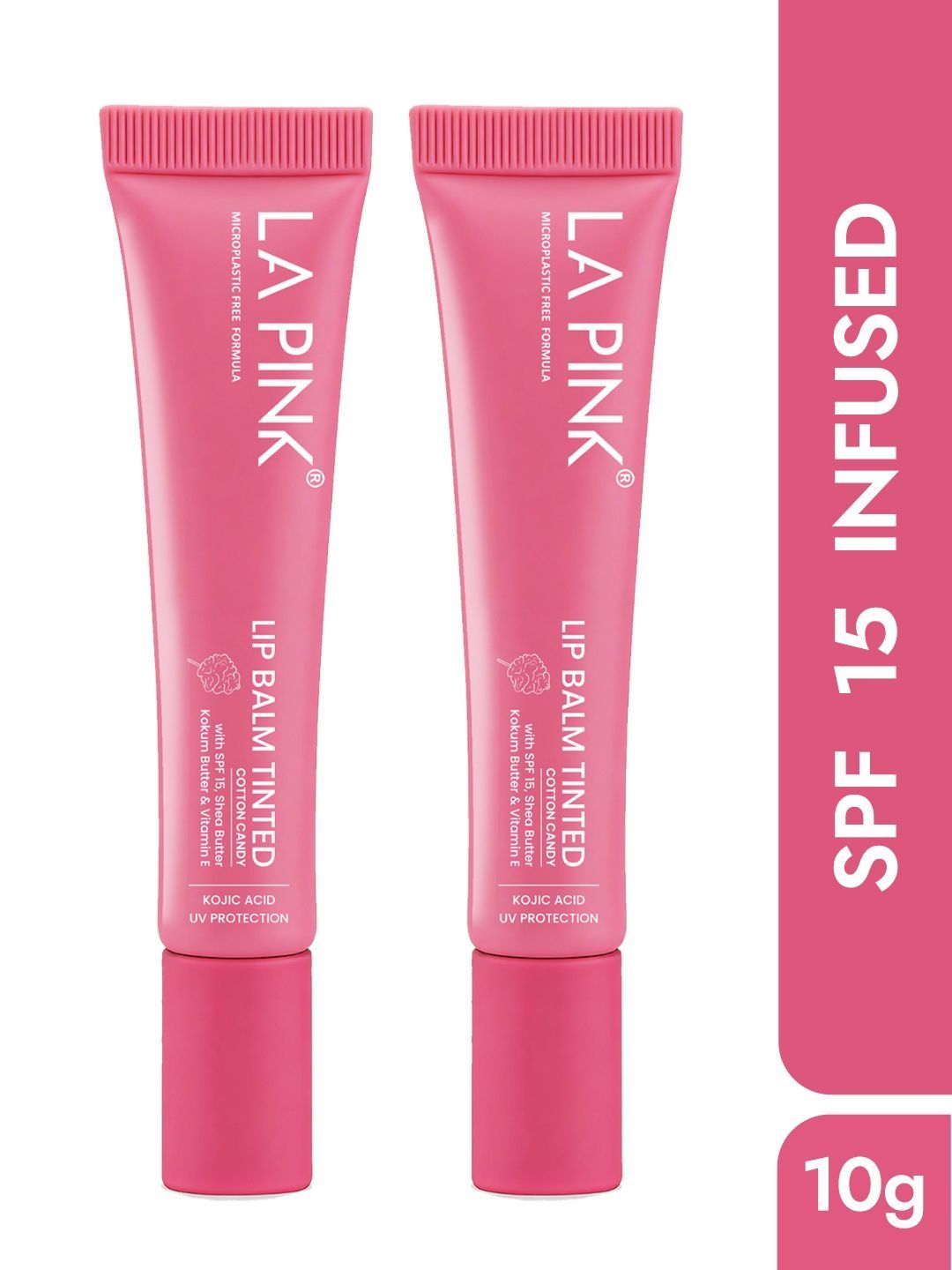 La Pink Set Of 2 Cotton Candy Tinted Lip Balm with SPF15 - 10 g Each-image-14