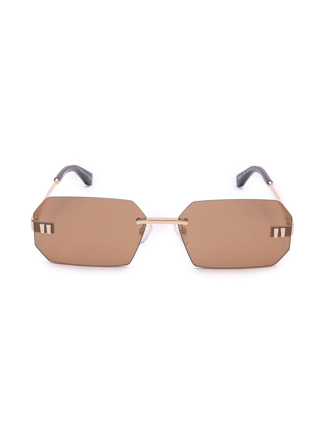 Off-White Unisex Brown Lens & Gold-Toned Browline Sunglasses OERI15117674-image-49