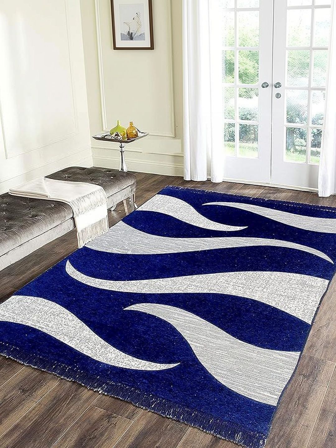 LUZDECOR Blue Traditional Anti-Skid Other Carpet-image-44