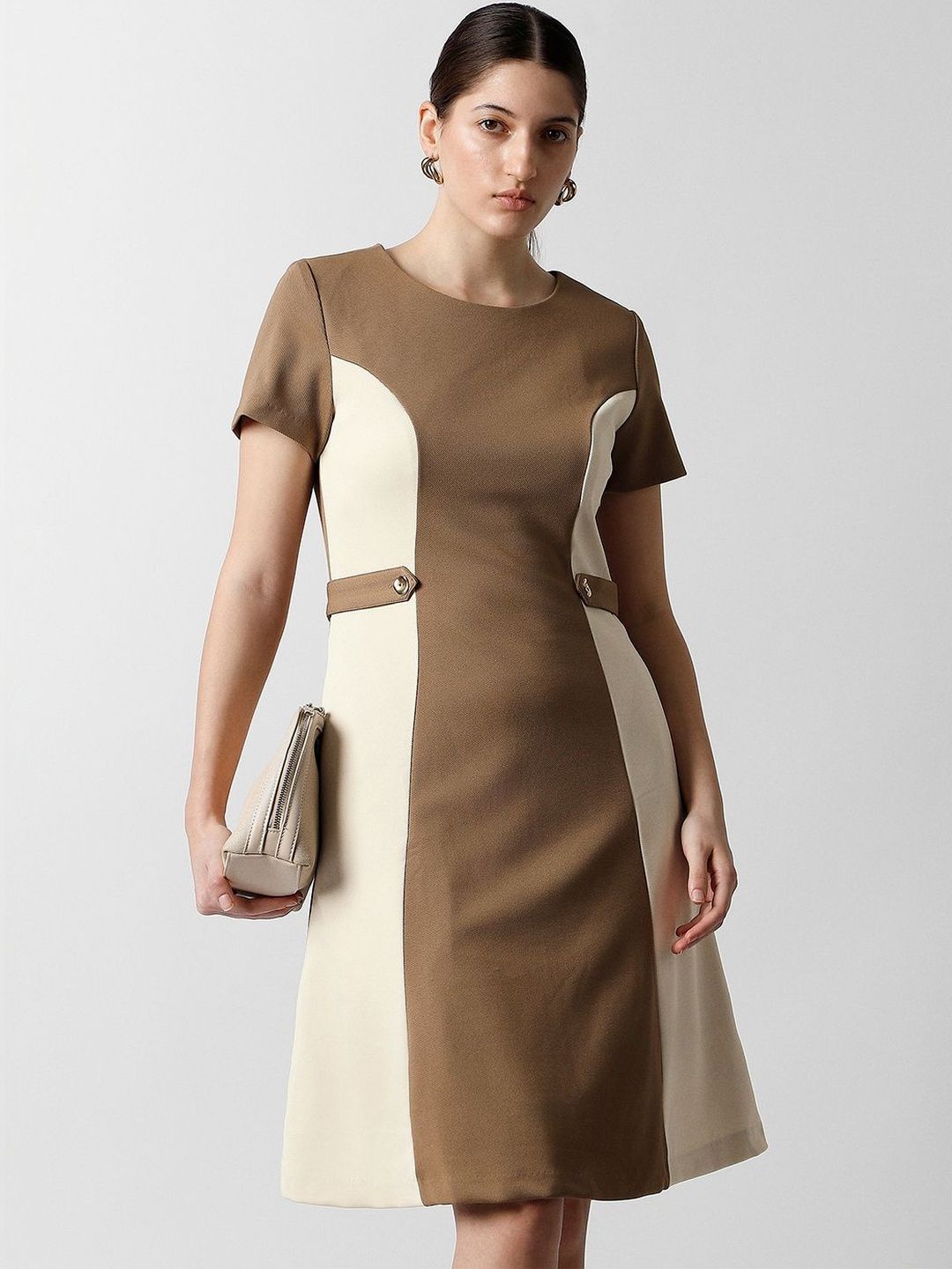Van Heusen Woman Colourblocked A-Line Dress-picture-11