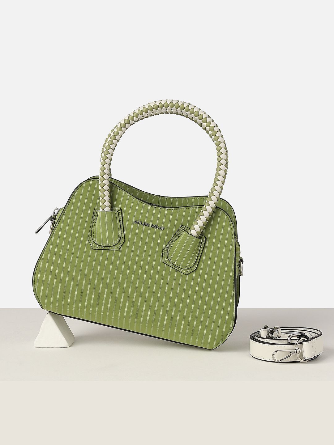 Allen Solly Woman Striped PU Structured Handheld Bag-picture-23
