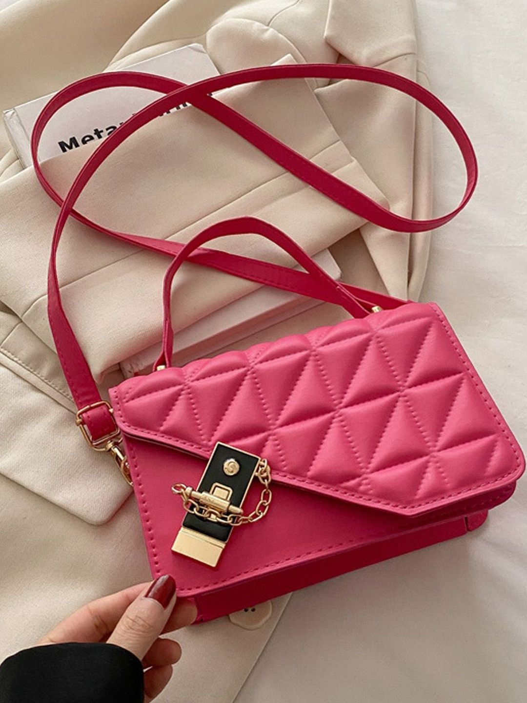 Lara Karen PU Sling Bag with Quilted-picture-30