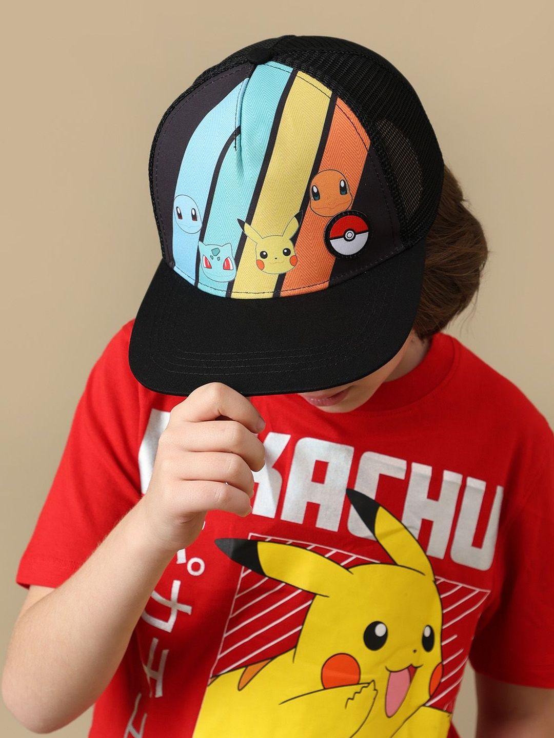Kids Ville Boys Pokemon Printed Baseball Cap-picture-27