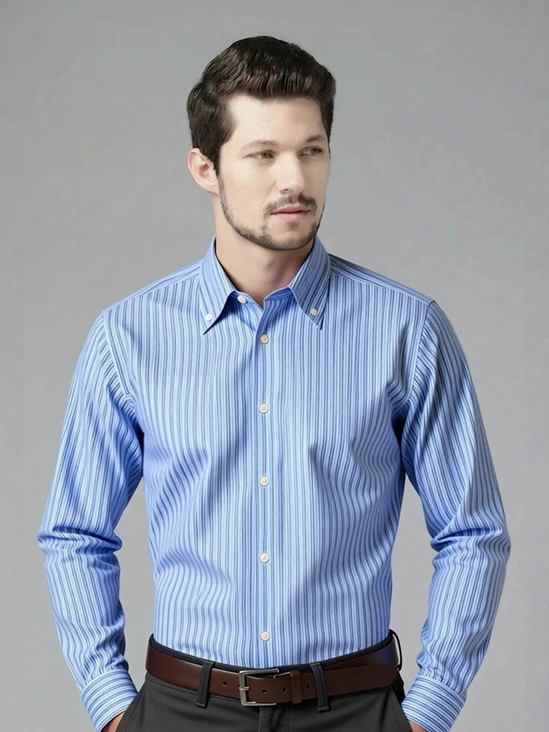 Camicissima Men Slim Fit Striped Shirt-picture-13