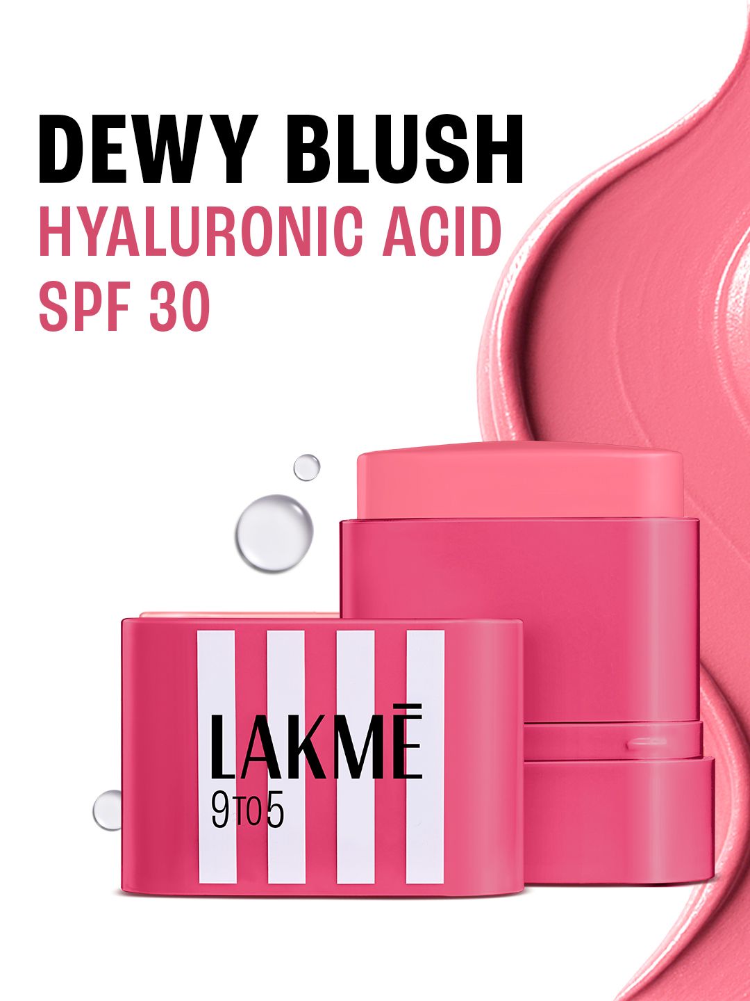 Lakme 9to5 Hya Beach Edit Dewy Finish SPF Blush with Creamy Texture 8.6g - Sunset Rose-image-43