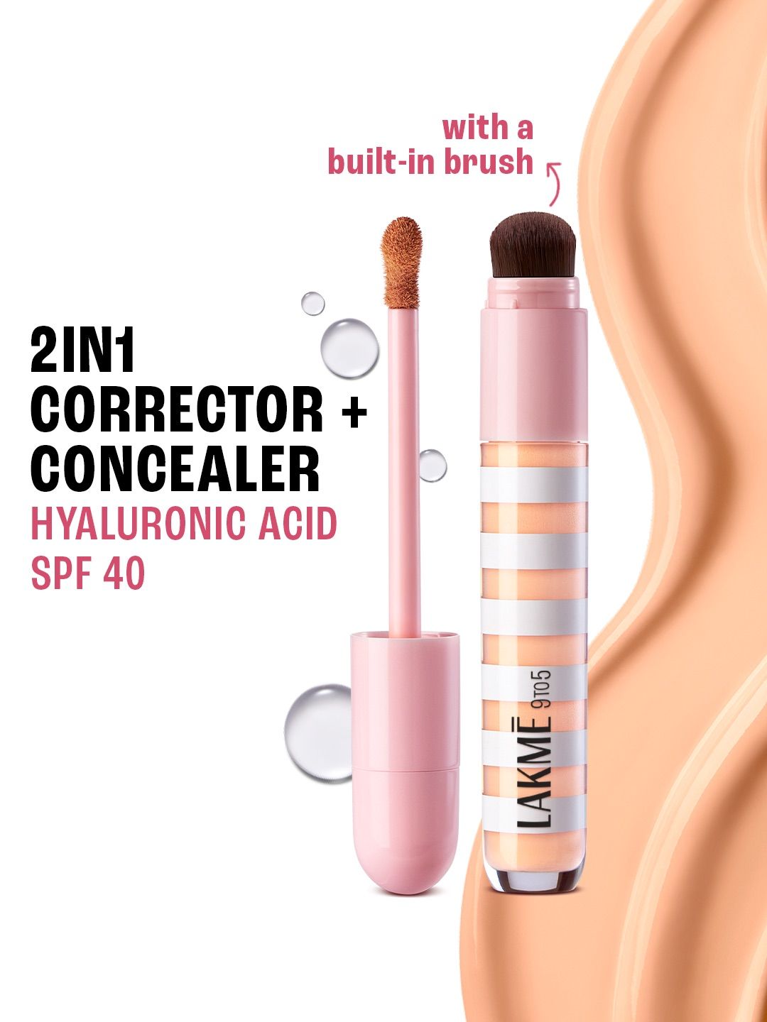 Lakme 9to5 Hya Beach Edit Correcting + Brightening SPF 40 Concealer 6ml - Medium 2-picture-39