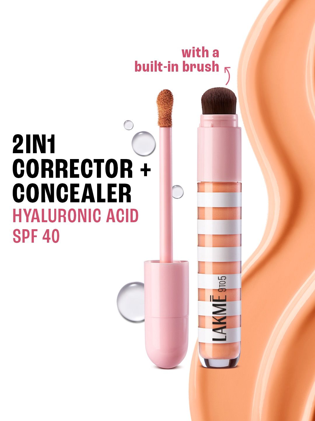 Lakme 9to5 Hya Beach Edit Correcting + Brightening SPF 40 Concealer 6ml - Tan Deep 4-image-15