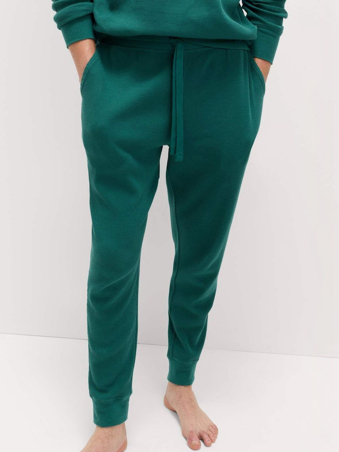 Marks & Spencer Pure Cotton Joggers Lounge Pants-image-10