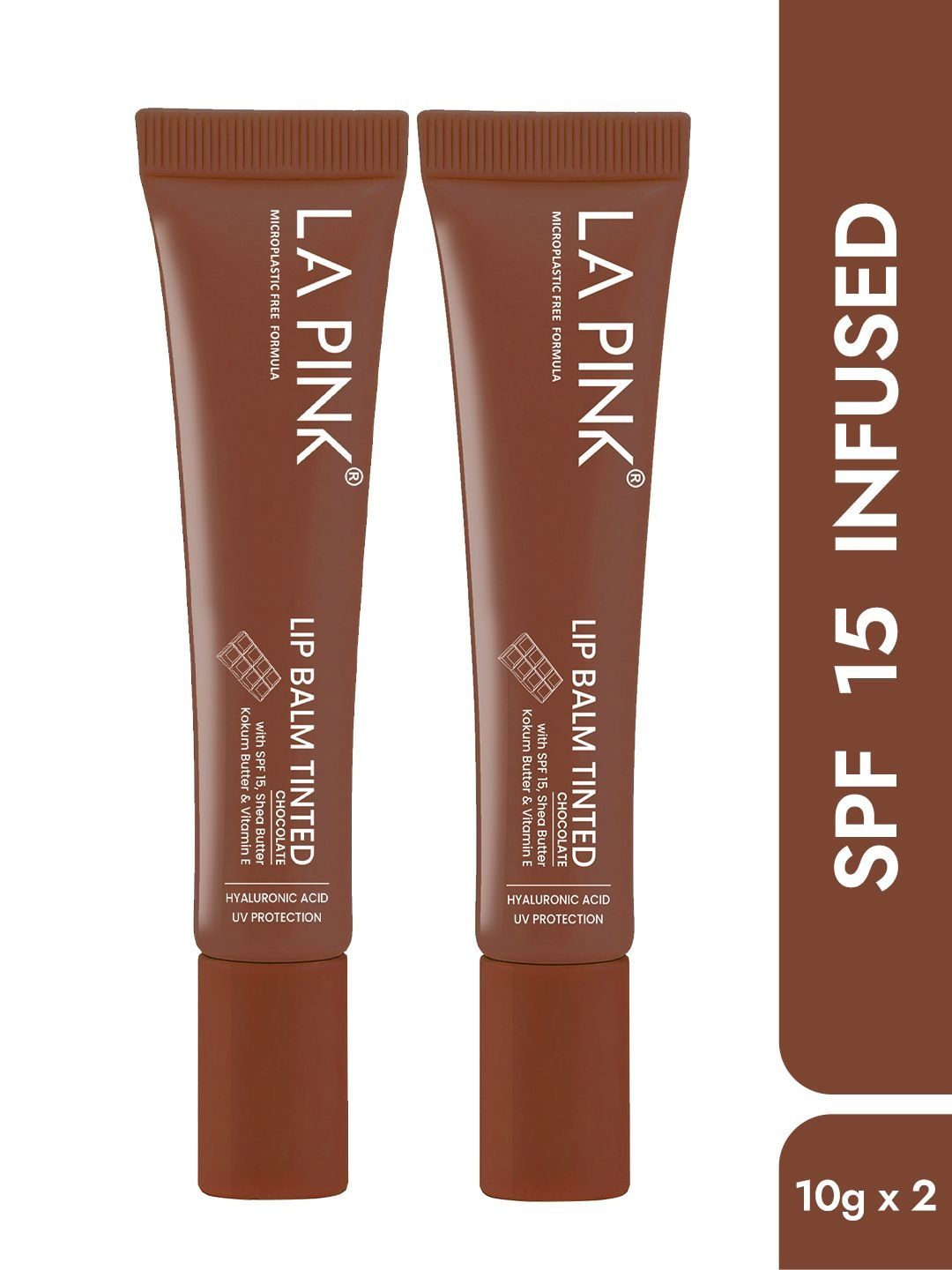 La Pink Set Of 2 Chocolate Tinted Lip Balm with SPF15 - 10 g Each-image-46