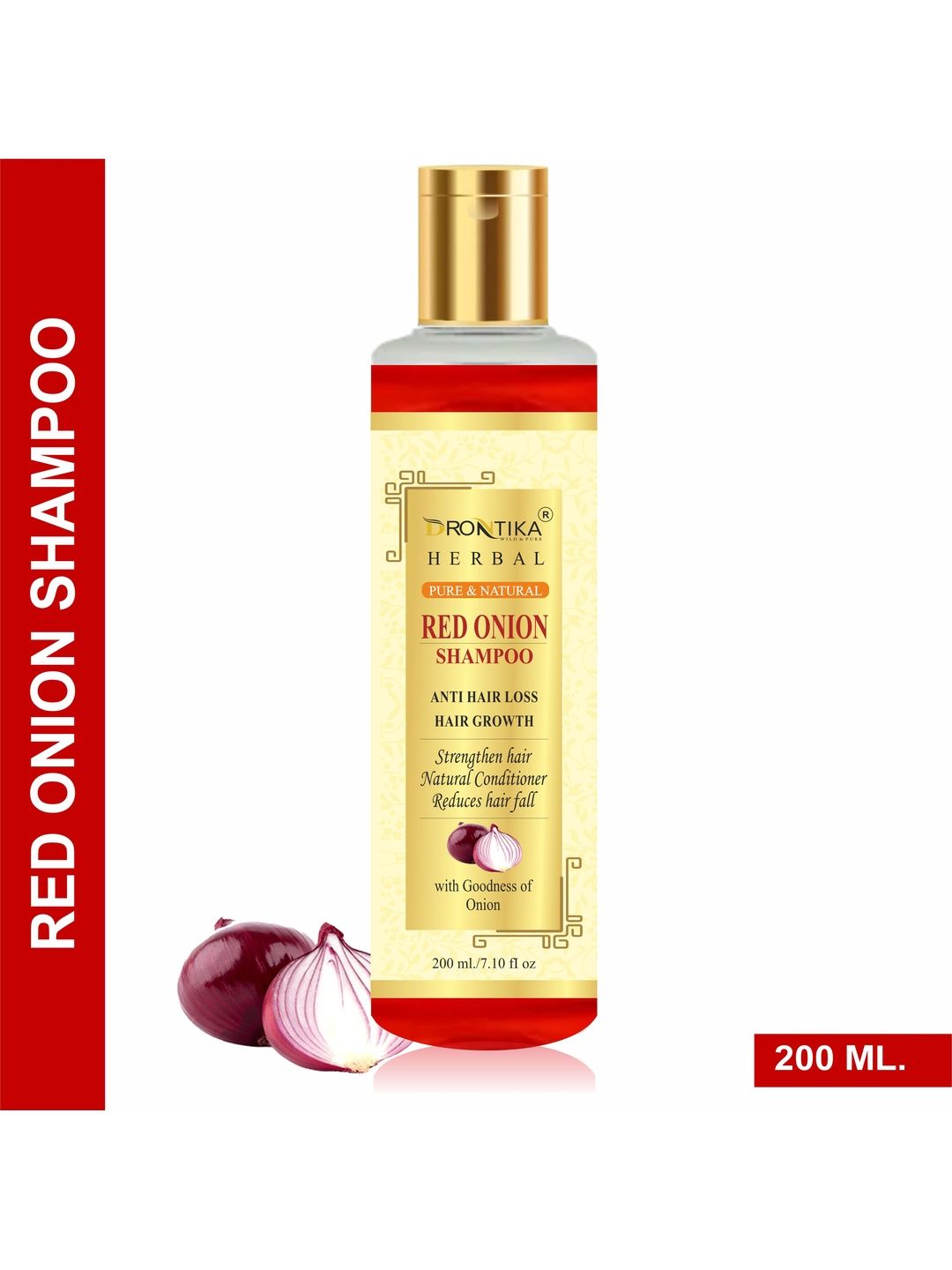 DRONTIKA Red Onion Shampoo For Anti Hair Loss - 200 ml-picture-21