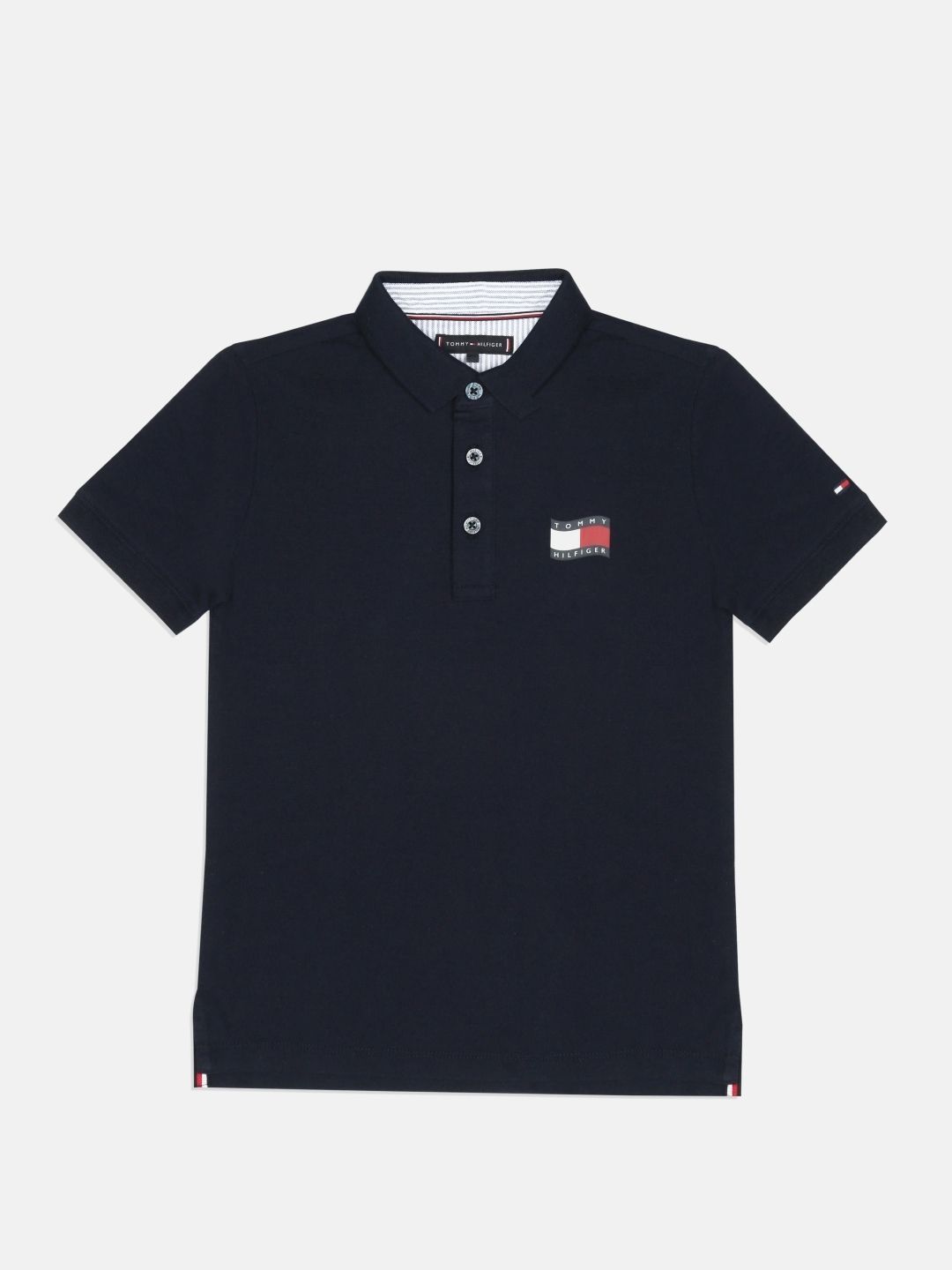 Tommy Hilfiger Kids Solid Regular Fit Cotton Polo T-Shirt-picture-45