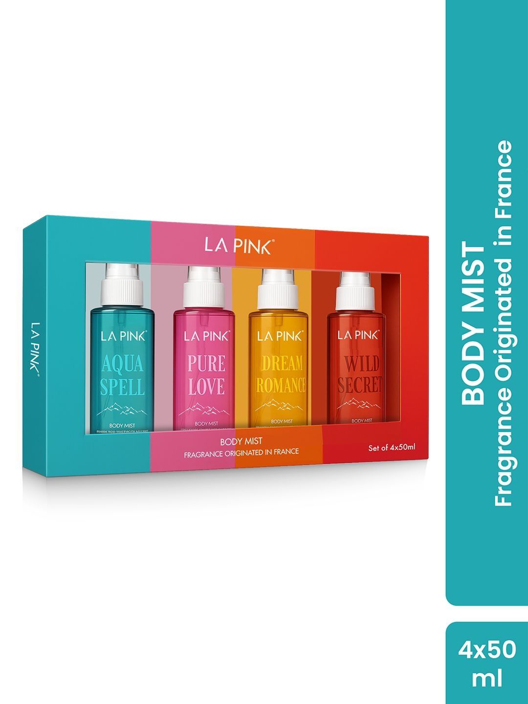 La Pink Set Of 4 Aqua Spell, Dream Romance, Pure Love & Wild Secret Body Mist - 50 ml Each-image-21