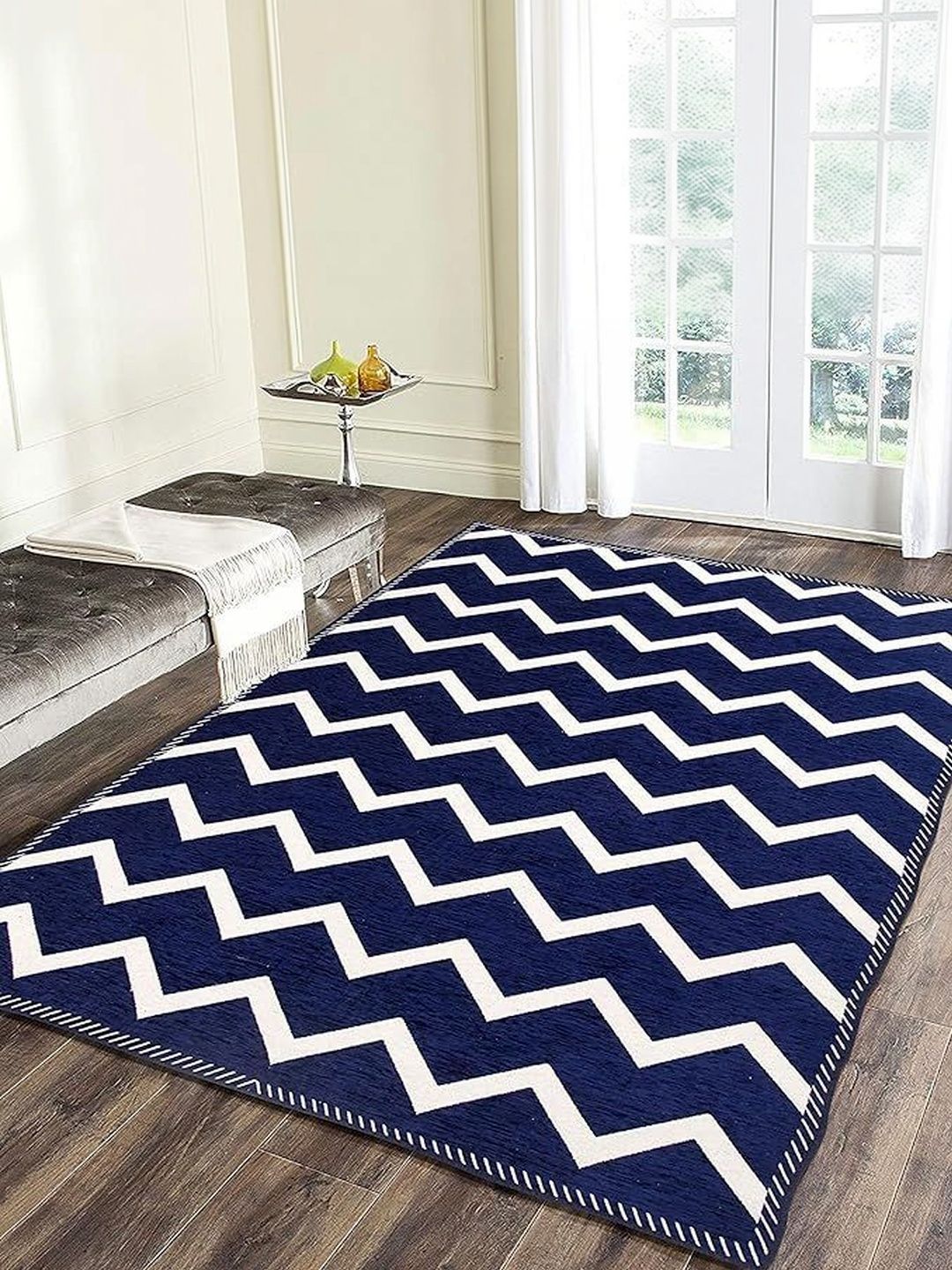 LUZDECOR Blue Geometric Anti-Skid Other Carpet-picture-47