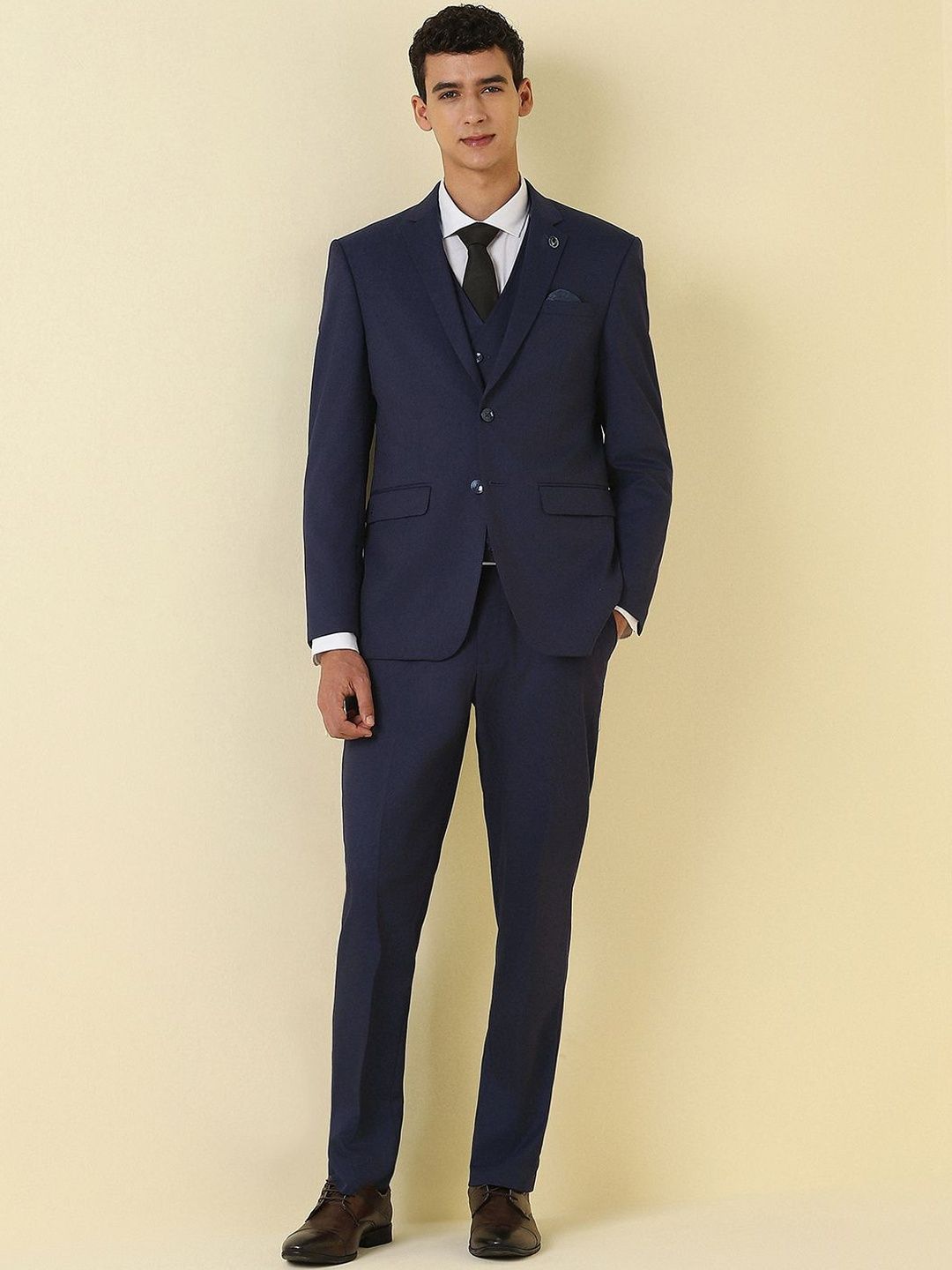 Allen Solly Slim-Fit Single-Breasted 3-Piece Suit-picture-40