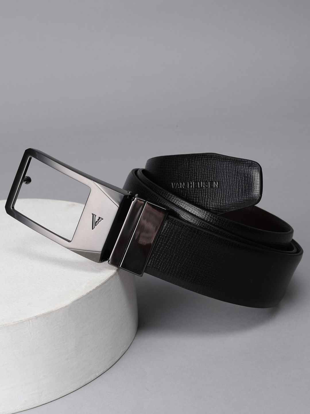 Van Heusen Men Textured Leather Formal Belt-picture-37