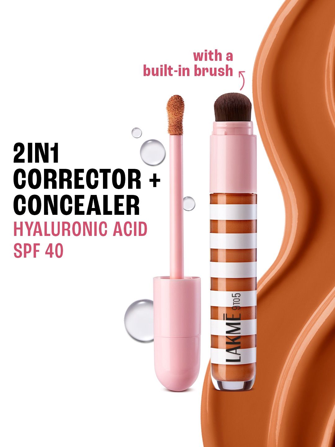 Lakme 9to5 Hya Beach Edit Colour Correcting + Brightening SPF 40 Concealer 6ml - Rich 6-image-49