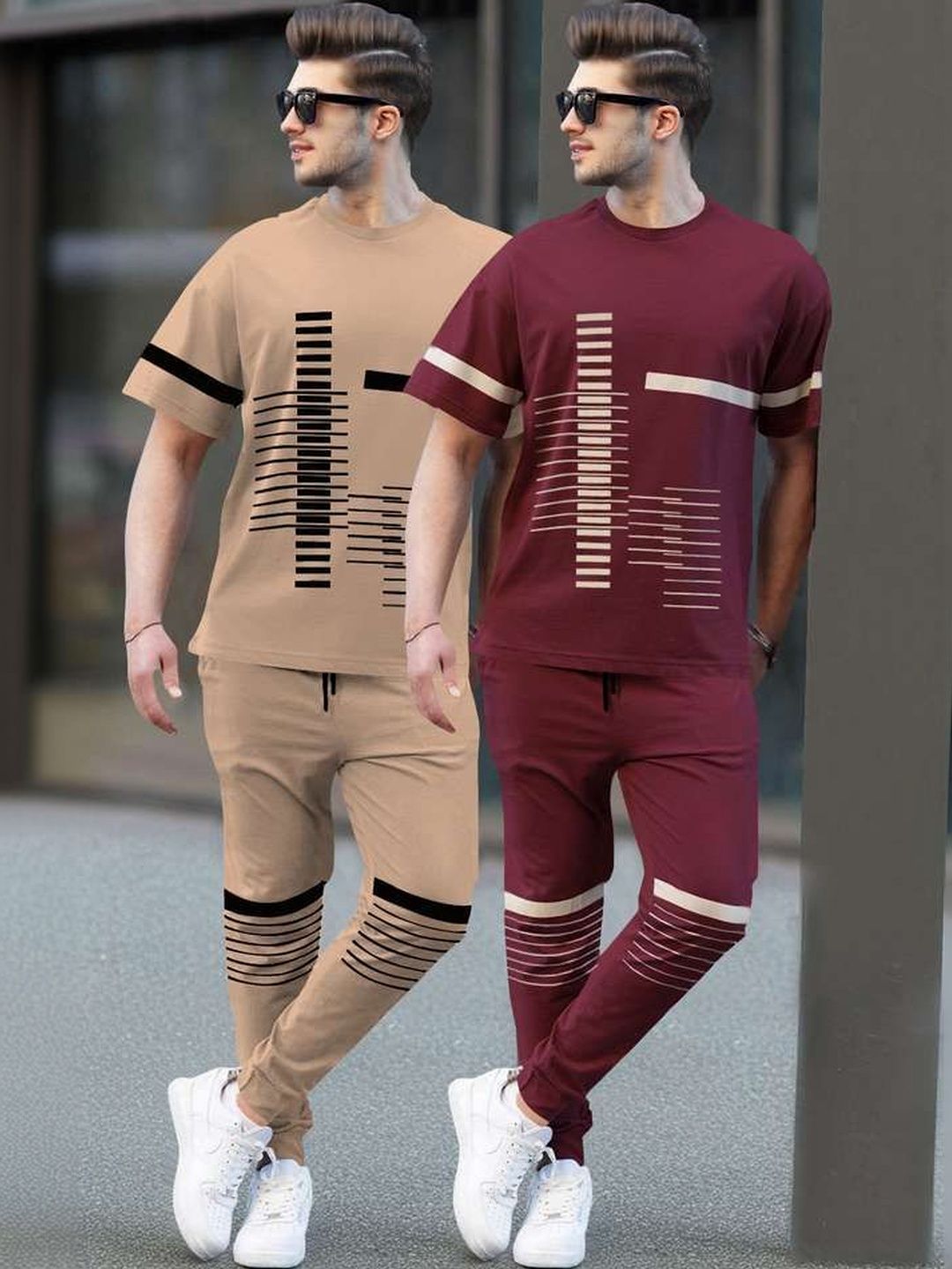 TRIPR Men Pack Of 2 Printed Mid-Rise Tracksuits-picture-23