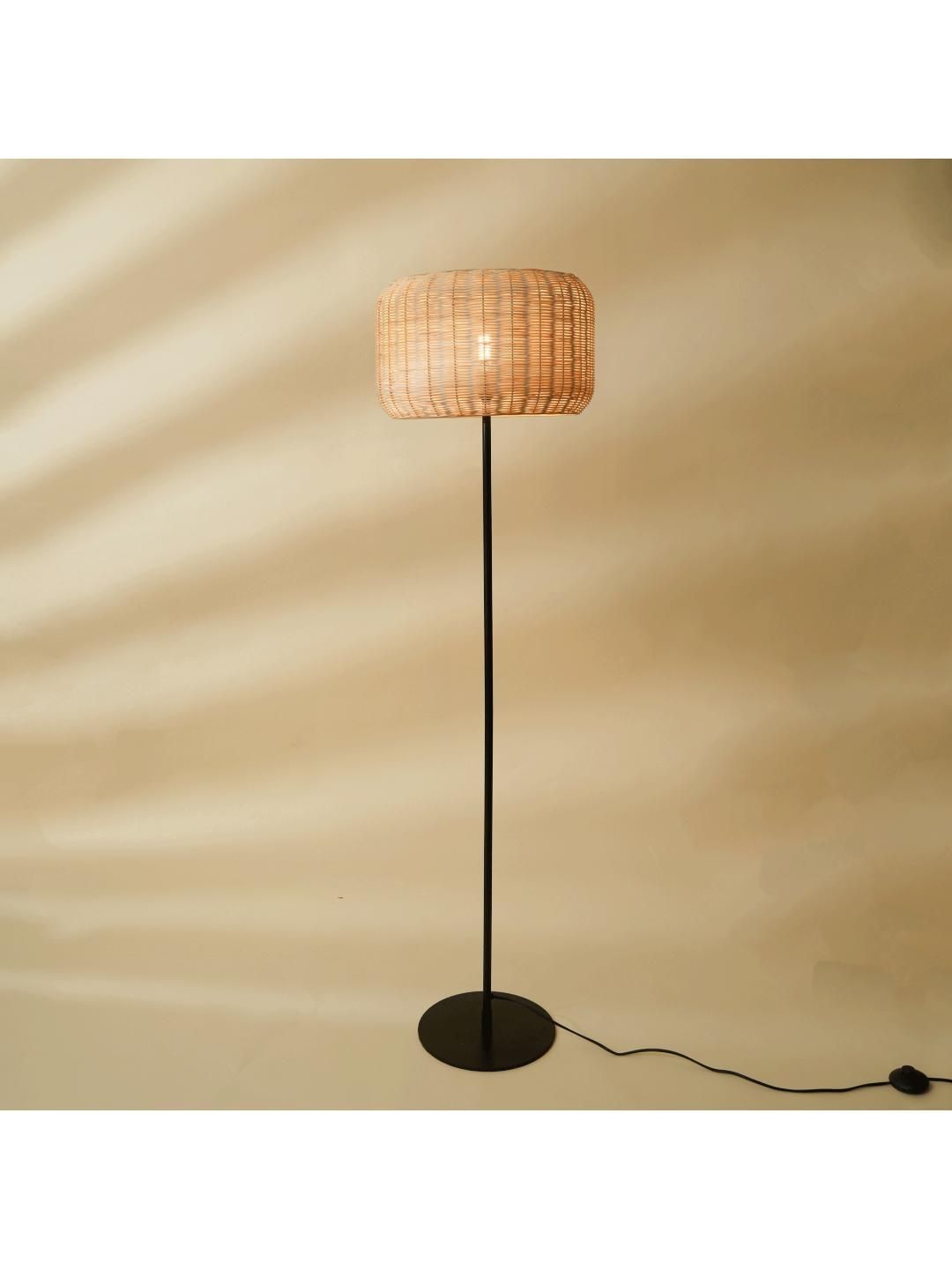 FIG Beige Textured Iron Cylinder Floor Lamps-picture-15