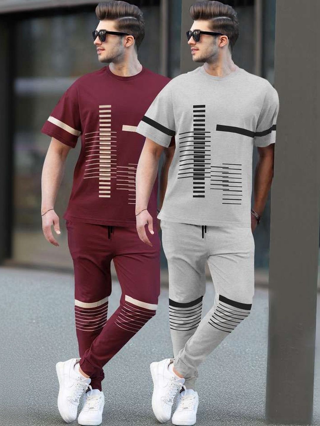 TRIPR Men Pack Of 2 Printed Mid-Rise Tracksuits-picture-16