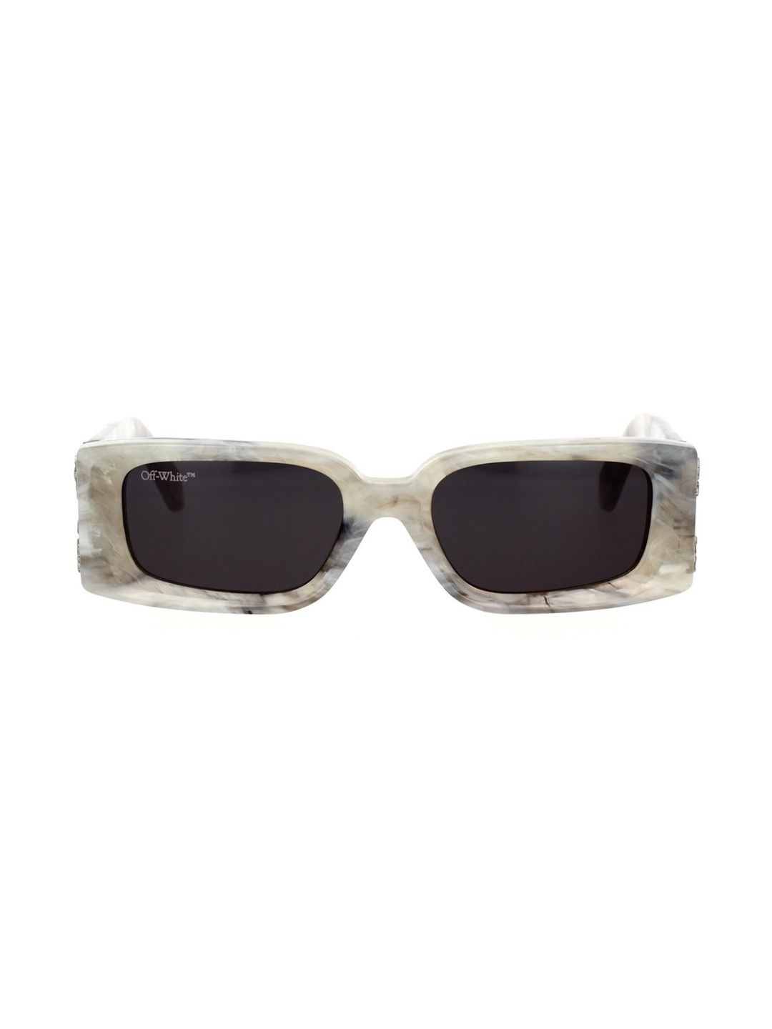 Off-White Unisex Black Lens & Gunmetal-Toned Rectangle Sunglasses with-image-42