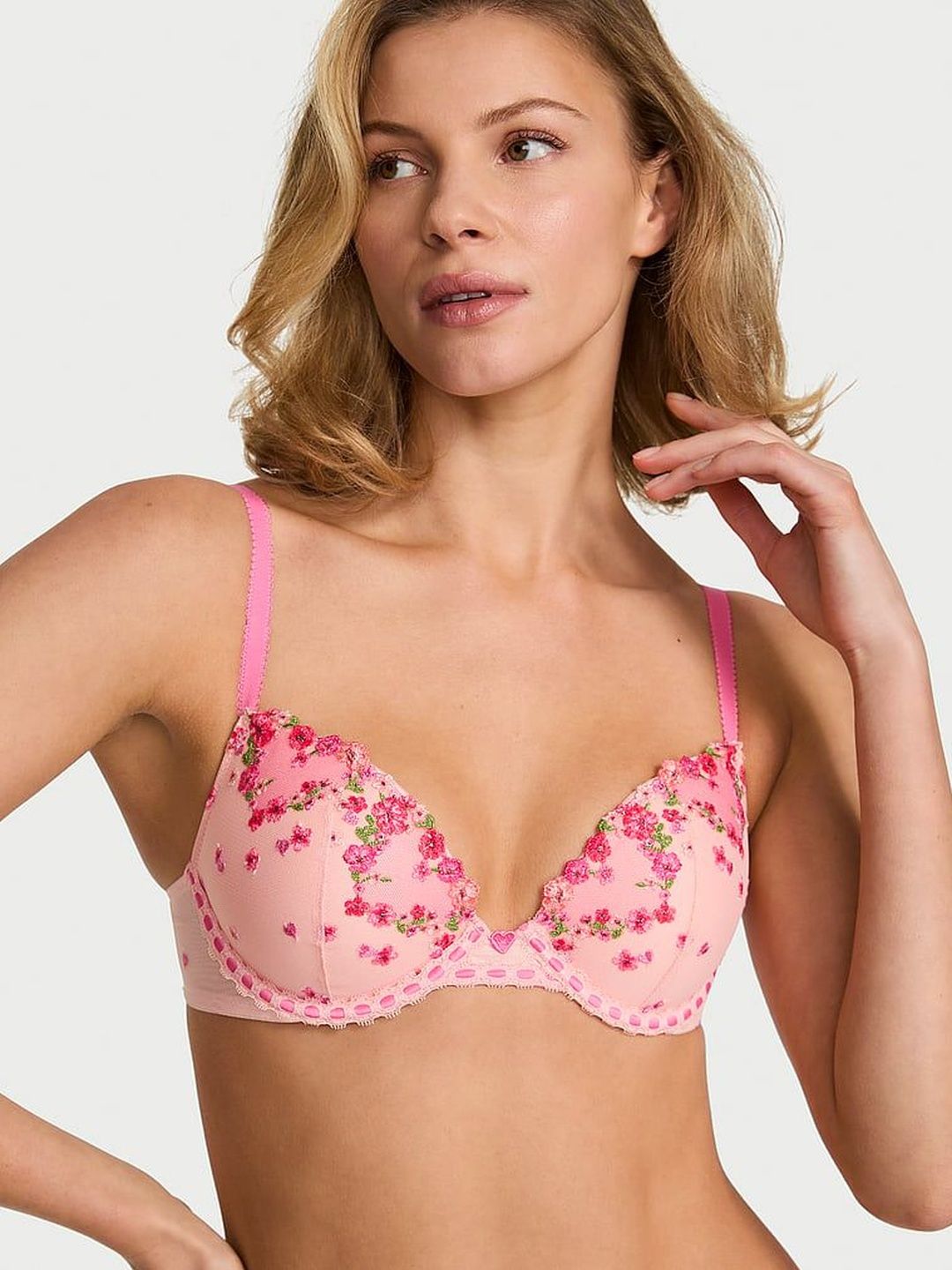 Victoria's Secret Floral Bra Medium Coverage Underwired Heavily Padded-picture-57
