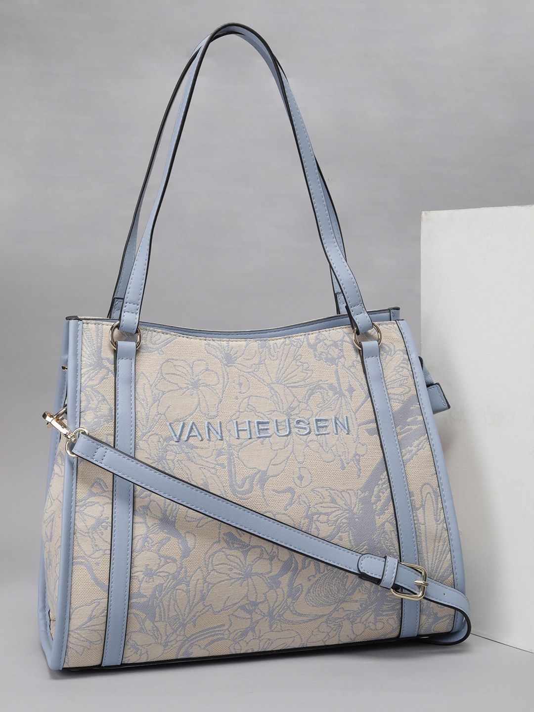 Van Heusen Floral Printed PU Shopper Tote Bag