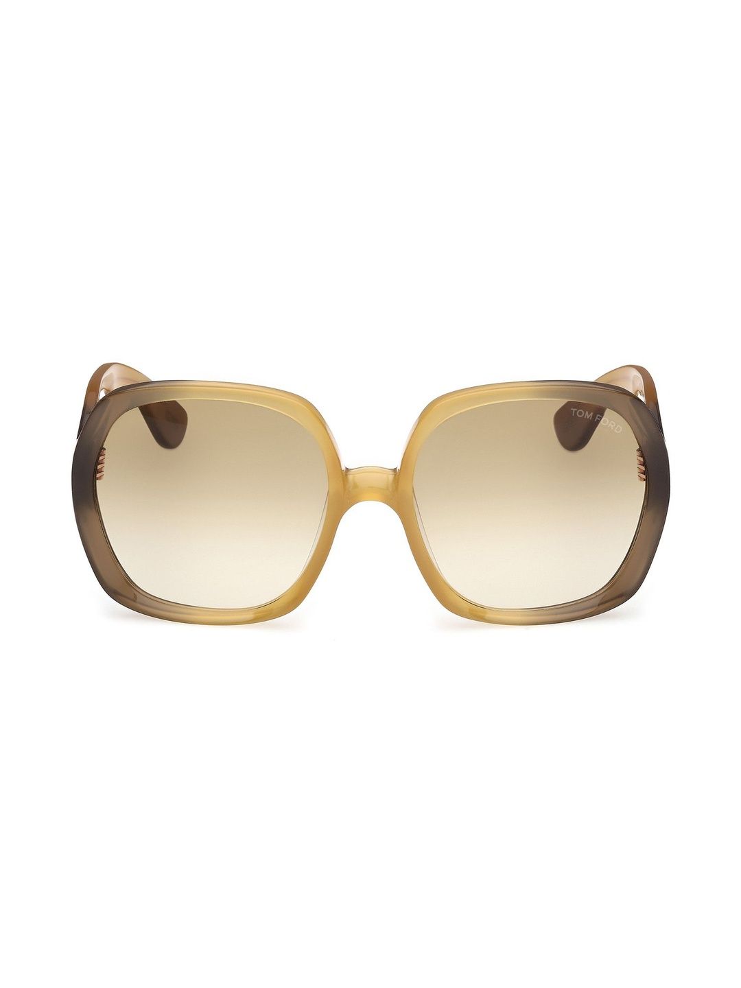 Tom Ford Women Brown Lens & Yellow Square Sunglasses with-image-42