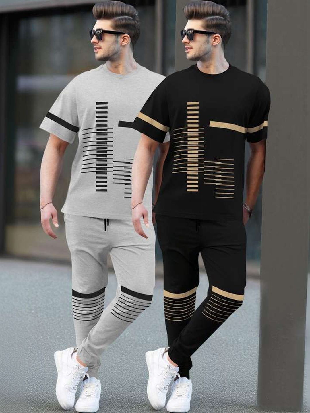 TRIPR Men Pack Of 2 Printed Mid-Rise Tracksuits-picture-21