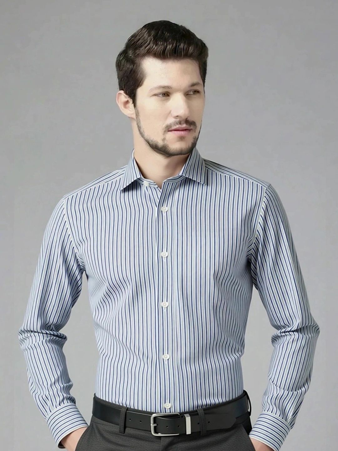 Camicissima Men Slim Fit Striped Semiformal Shirt-picture-15