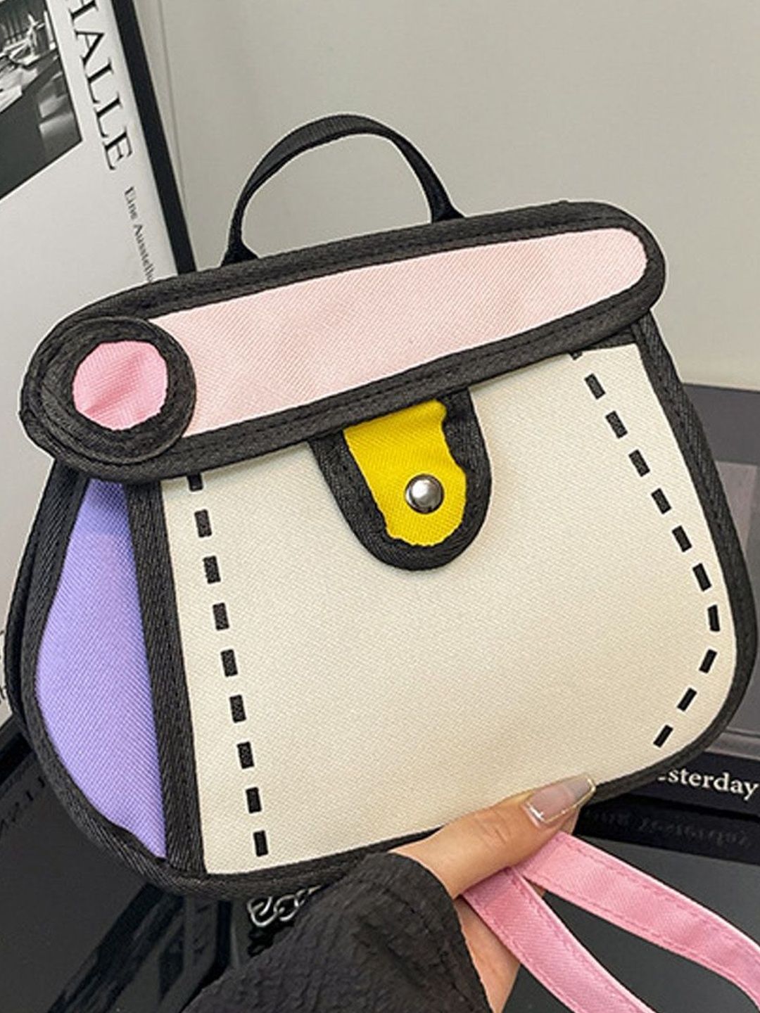 Lara Karen Colourblocked PU Sling Bag-picture-15