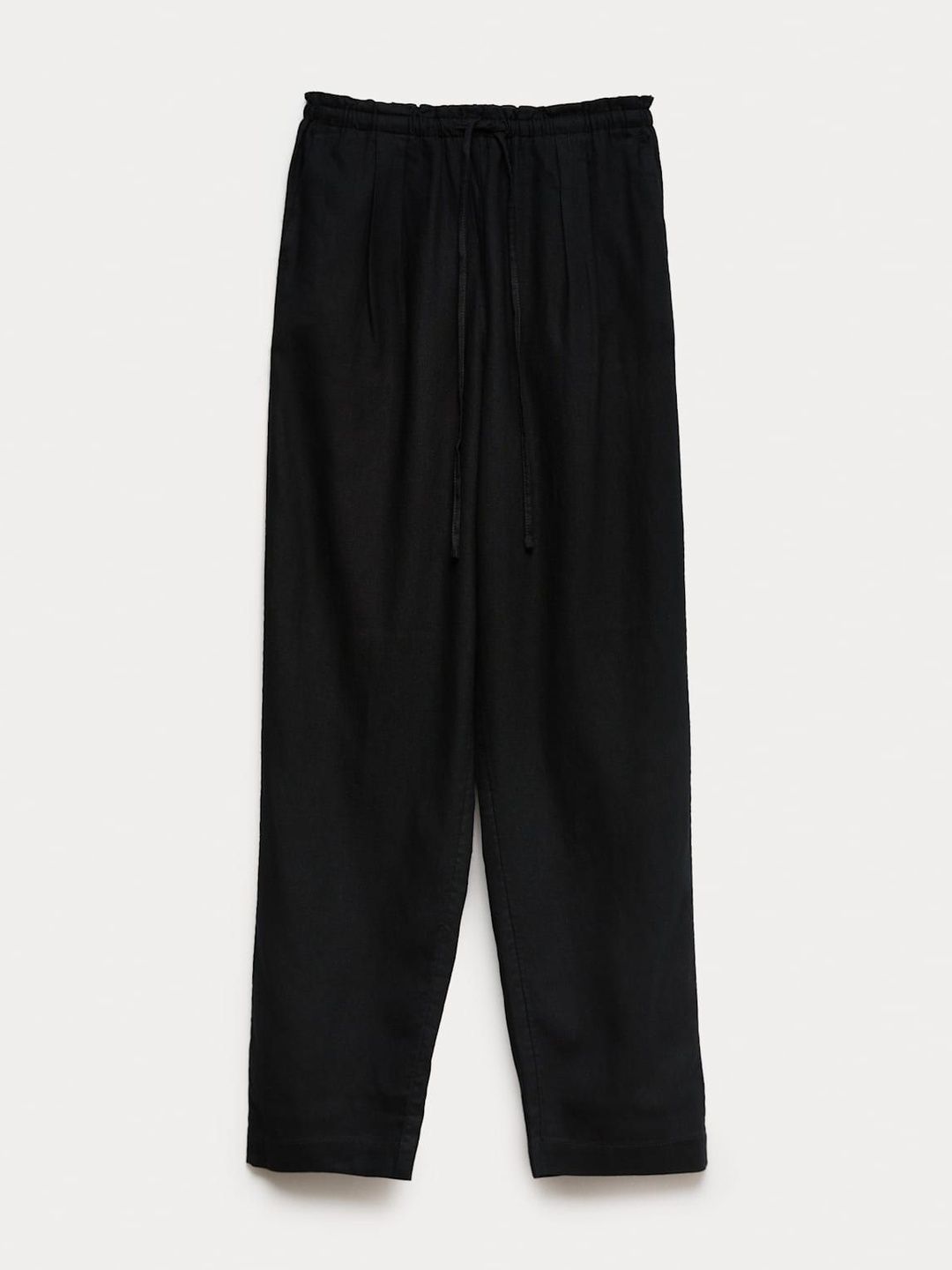 Marks & Spencer Women Tapered Fit High-Rise Pleated Trousers-picture-17