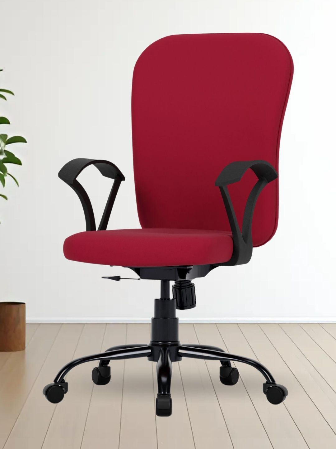 FUGO Maroon Study Arm Chair-picture-30
