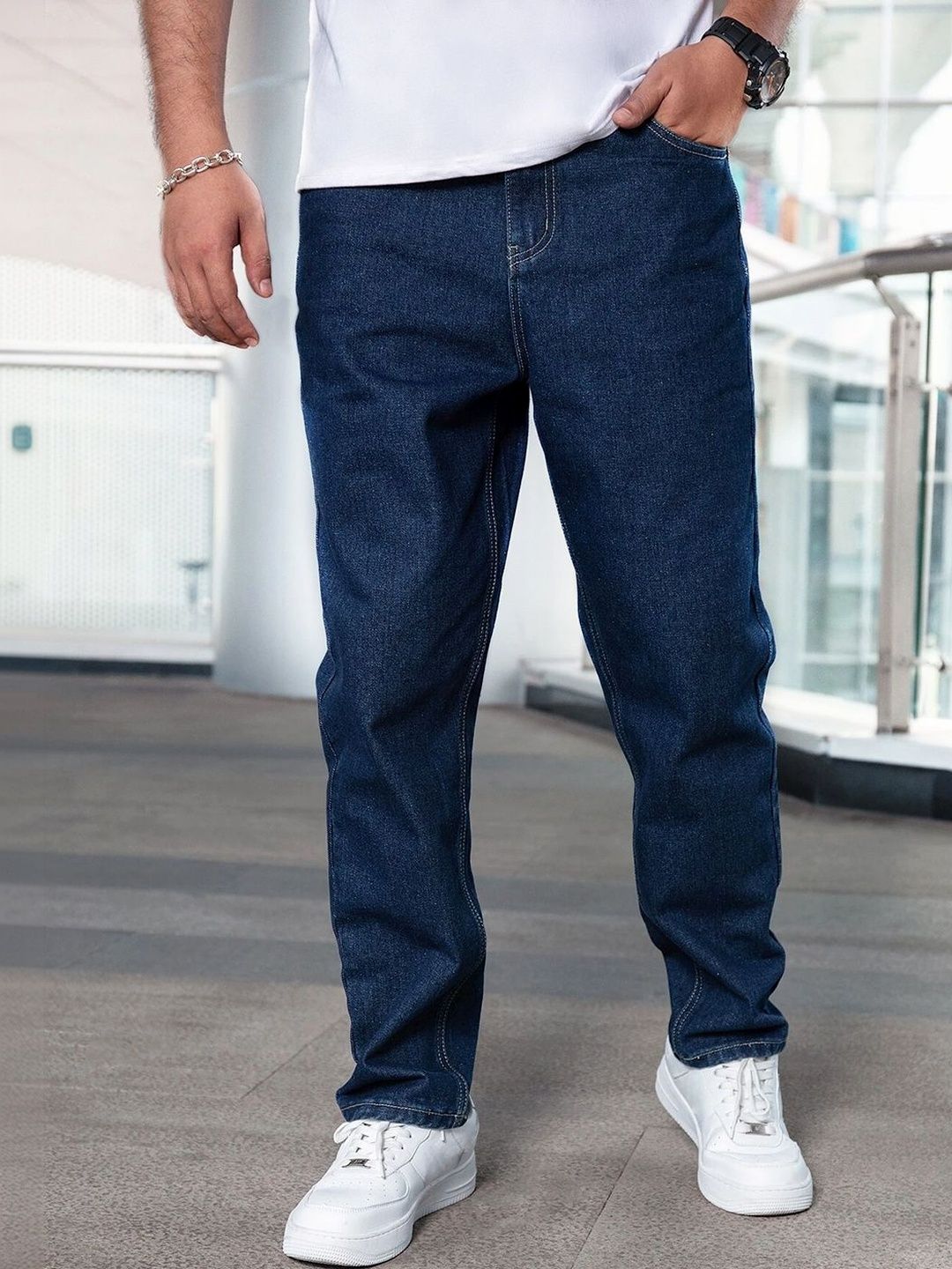 UNITED DENIM Men Loose Mid-Rise Stretchable Jeans-picture-8