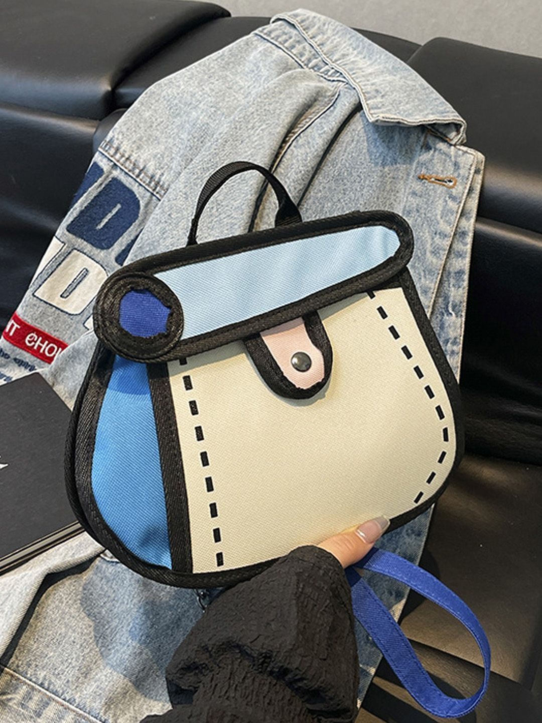 Lara Karen Colourblocked PU Sling Bag-picture-12