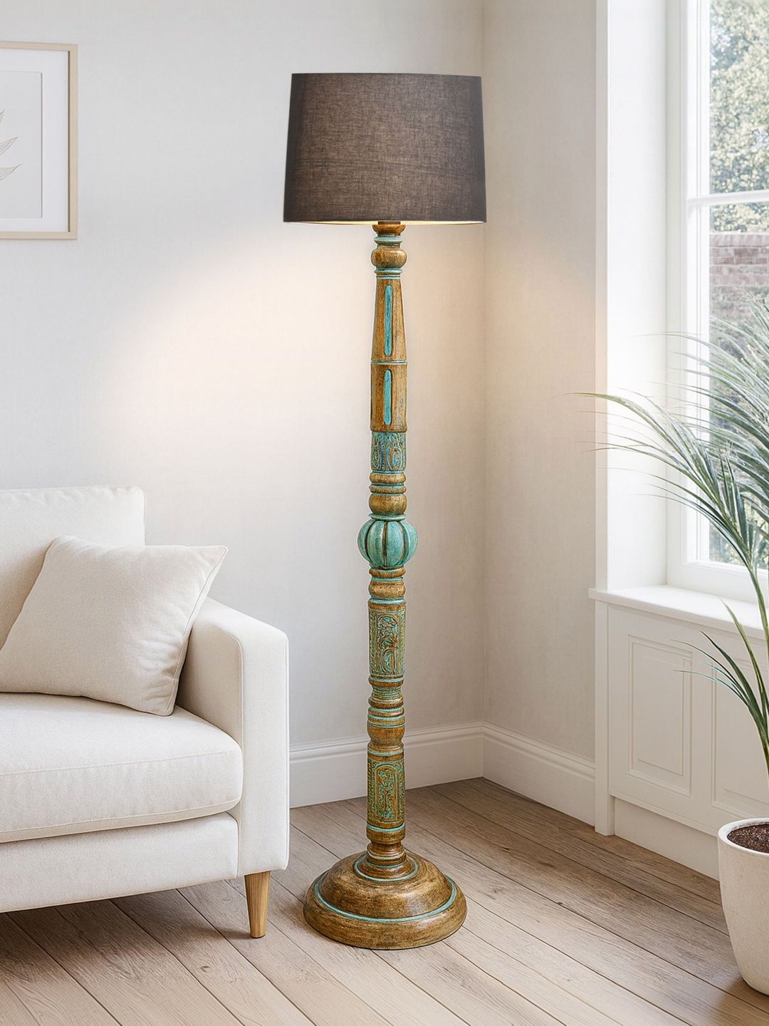 Glowhere Navy-Blue Wooden Floor Lamps-image-14