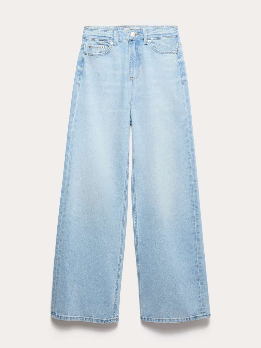 Marks & Spencer Women Wide Leg High-Rise Light Fade Jeans-picture-31