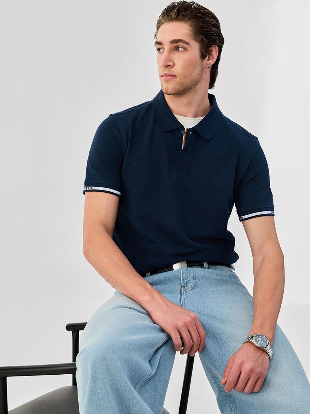 Snitch Men Polo Collar T-shirt