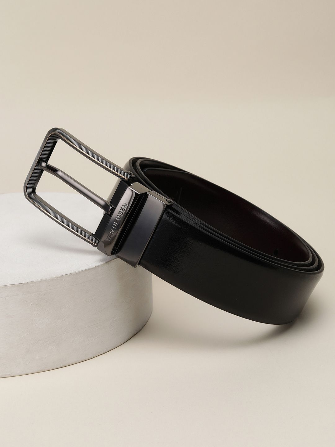 Van Heusen Men Leather Formal Belt-image-37