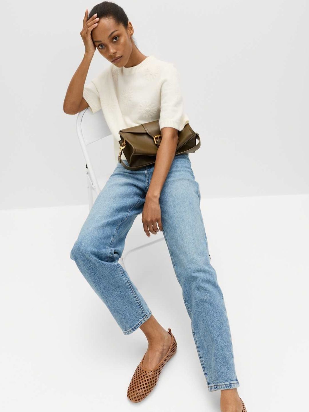 Marks & Spencer Mom High Waisted Ankle Grazer Jeans-picture-34
