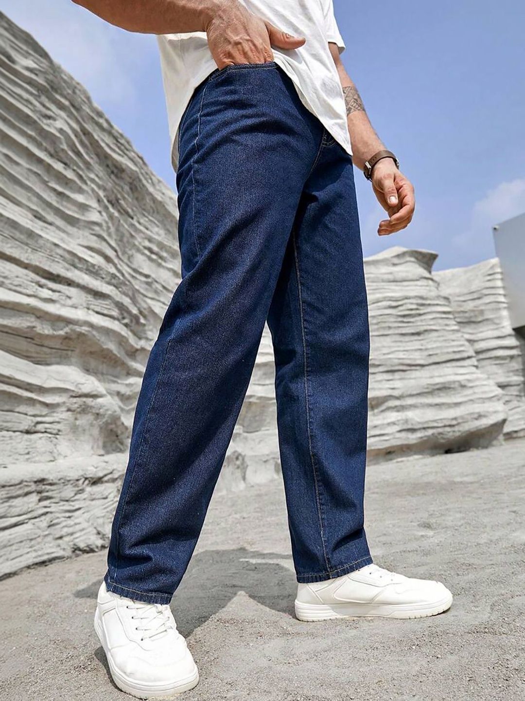 UNITED DENIM Men Loose Mid-Rise Stretchable Jeans-picture-1