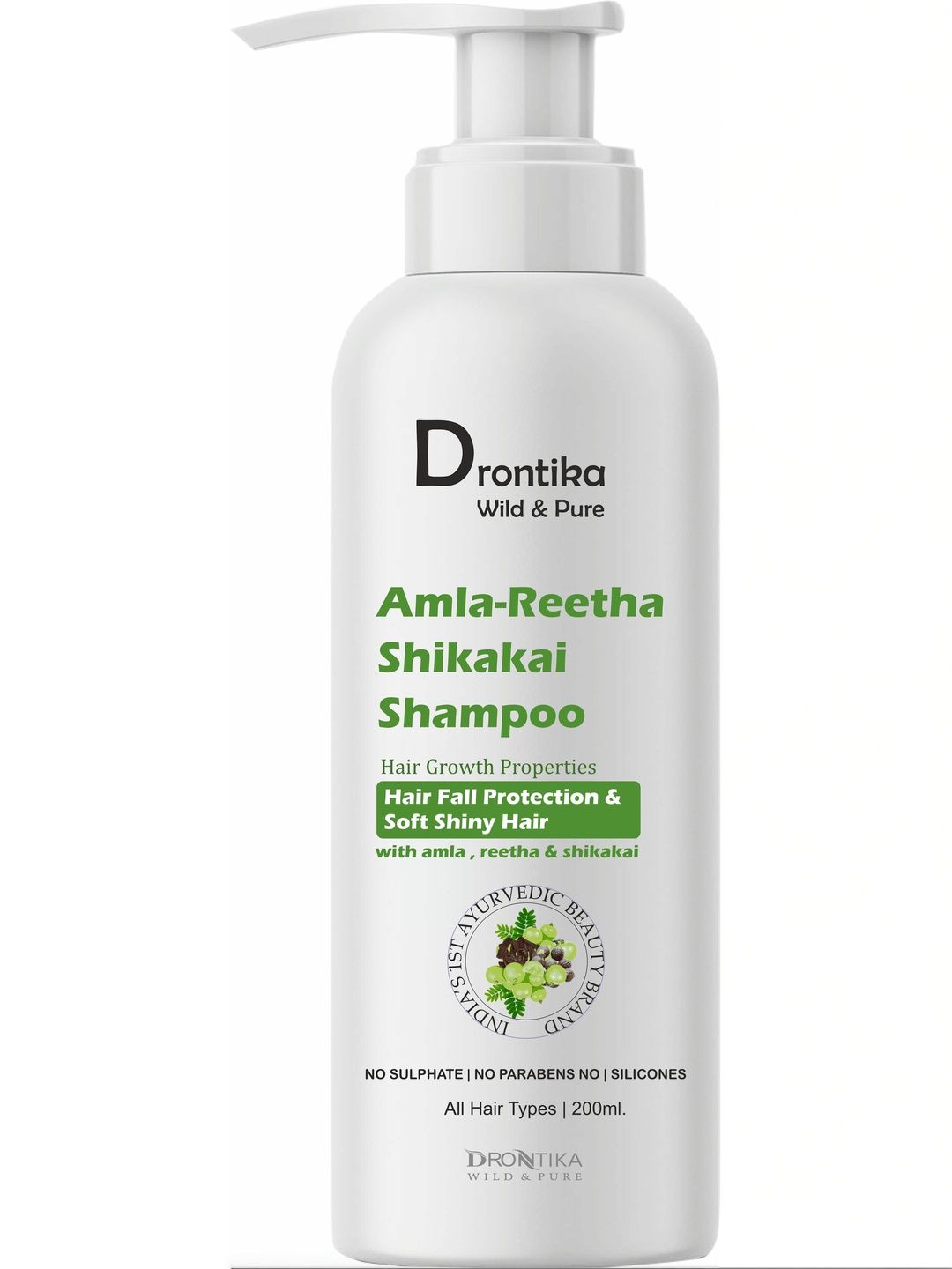 DRONTIKA Amla Reetha Shikakai Shampoo For Soft Shiny Hair - 200 ml-picture-48