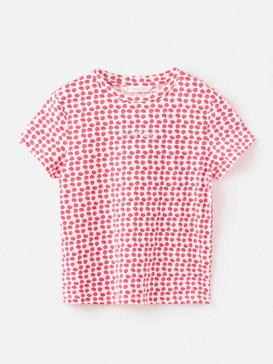 Mango Kids Girls Printed Relaxed Pure Cotton T-Shirt
