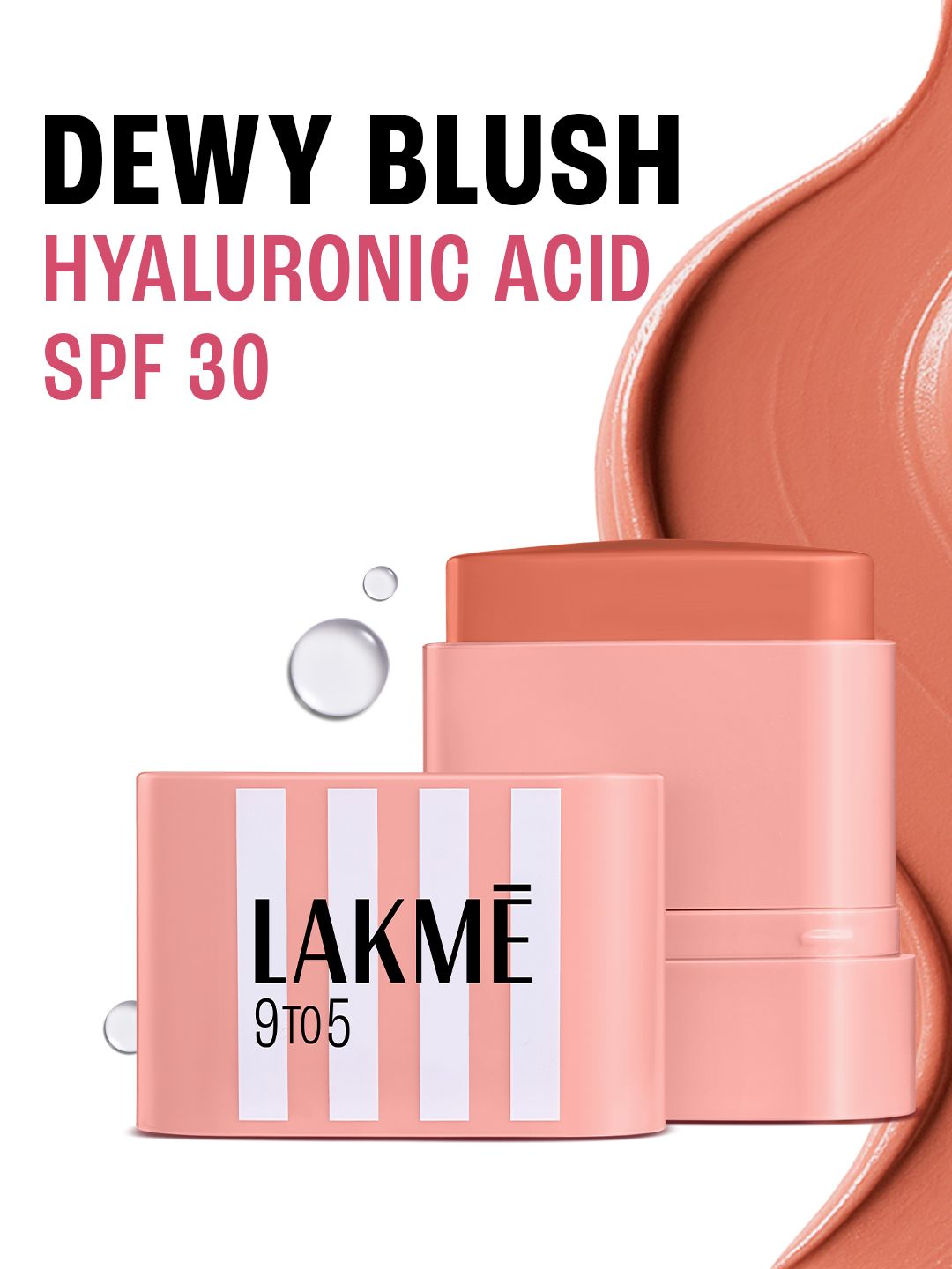 Lakme 9to5 Hya Beach Edit Dewy Finish SPF Blush with Creamy Texture 8.6g - Weekend Flush-picture-17