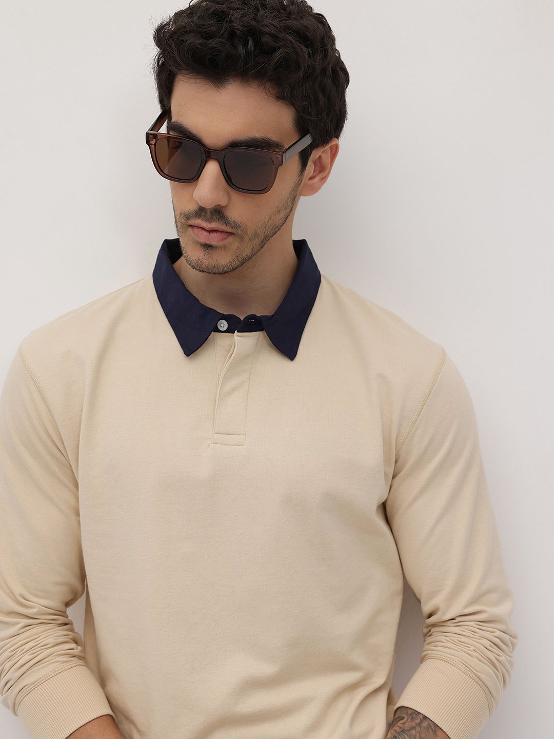 The Roadster Life Co. Shirt Collar Terry Relaxed Fit Sweatshirt-picture-39