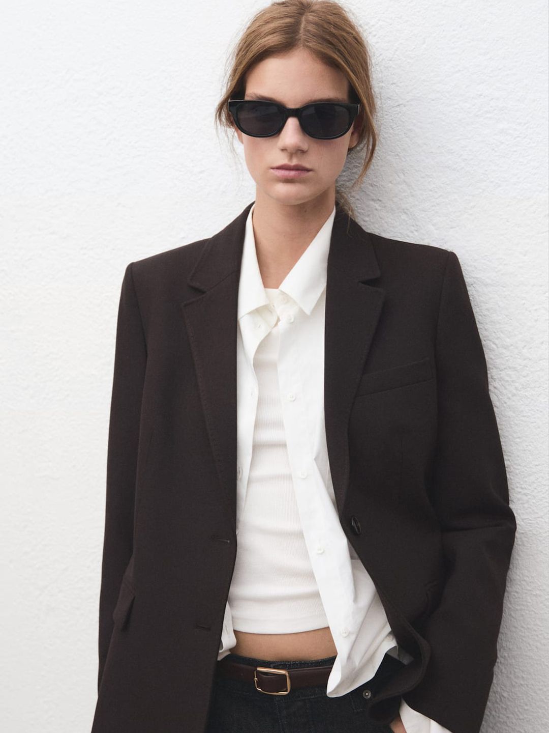 MANGO Single-Breasted Notched Lapel Collar Blazer-picture-27