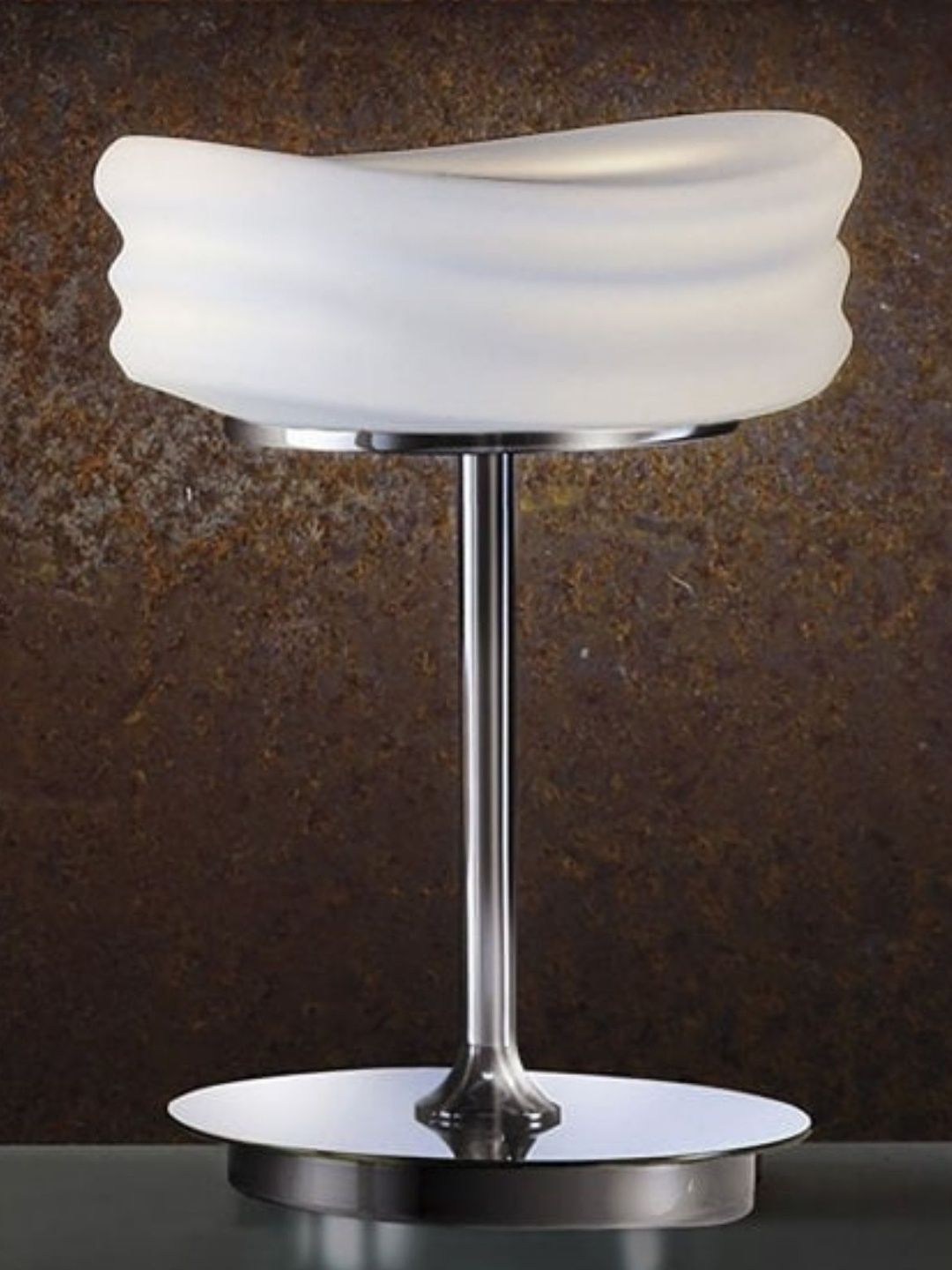 Stello Silver-Toned Textured Metal Contemporary Abstract Shaped Table Lamp-image-28