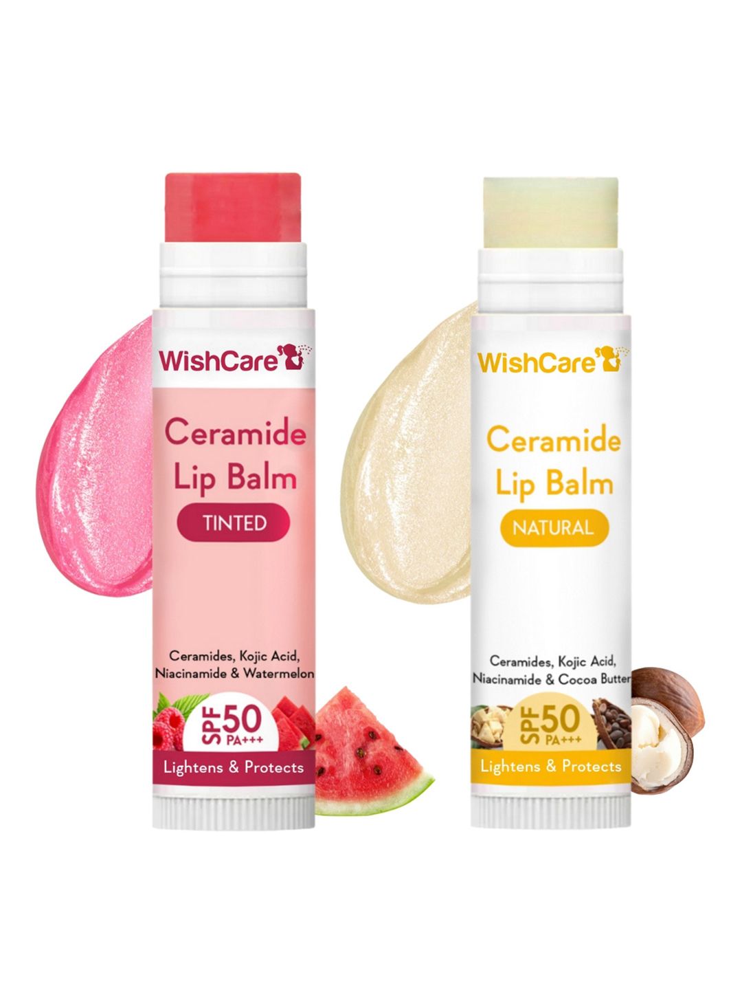 WishCare Set of 2 Ceramide Lip Balm SPF50 PA+++ - 5g each - Tinted & Natural-image-21