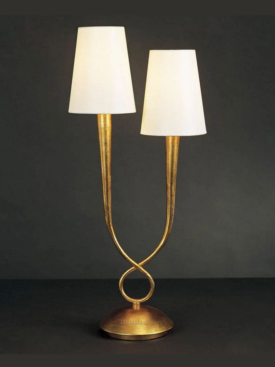 Stello Gold-Toned Metal Contemporary Abstract Shaped Table Lamp-picture-26