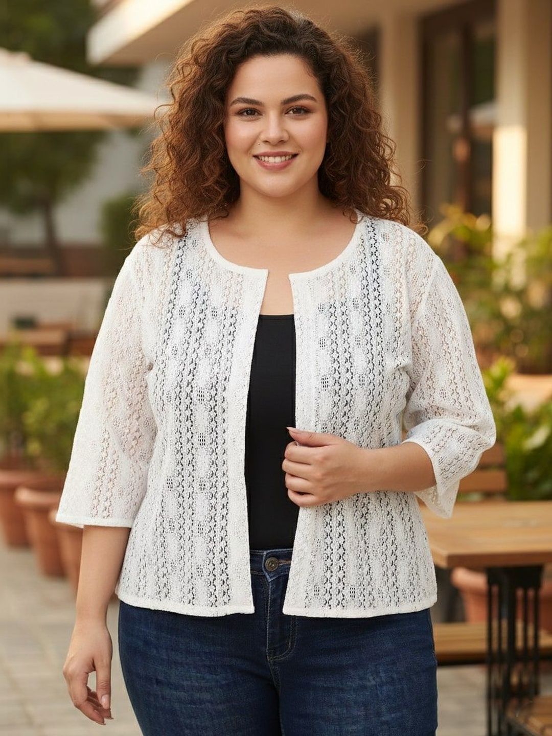 UnaOne Women Embroidered Shrug-image-14