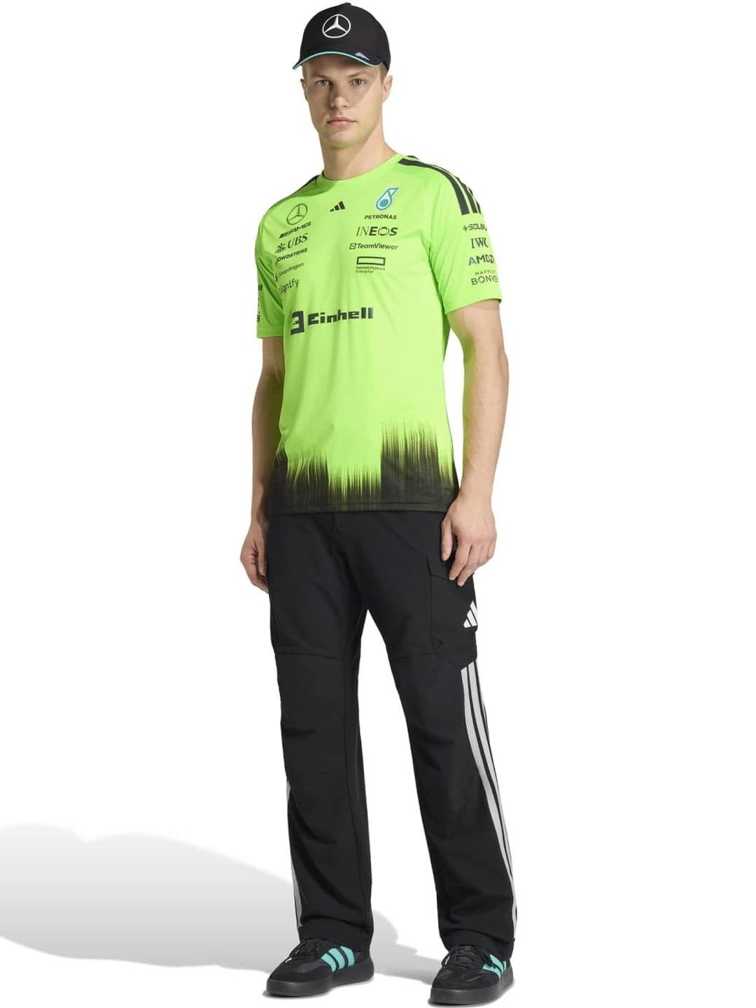 ADIDAS Mercedes Men Relaxed Fit Mid Rise Track Pants